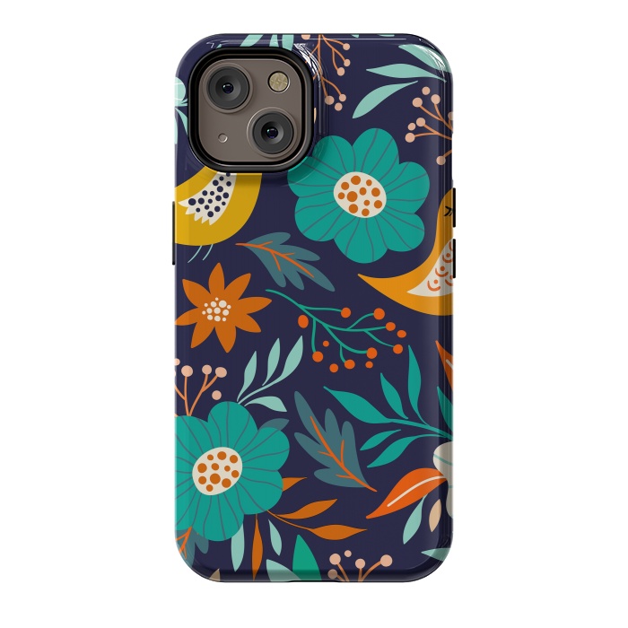 iPhone 14 StrongFit Bird With Flowers by ArtsCase