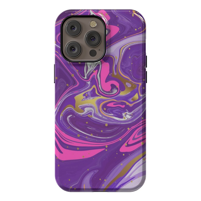 iPhone 14 Pro max StrongFit Liquid Marble Purple COLORS by ArtsCase