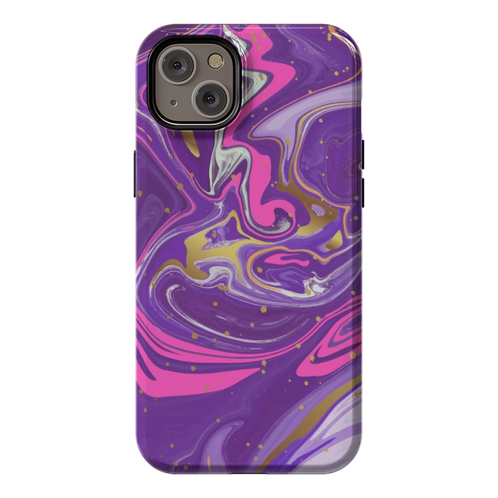 iPhone 14 Plus StrongFit Liquid Marble Purple COLORS by ArtsCase
