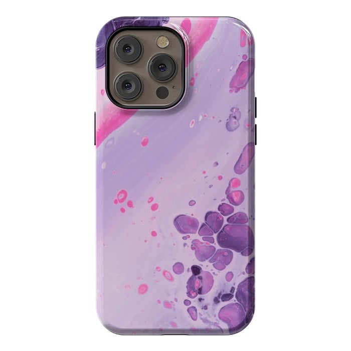 iPhone 14 Pro max StrongFit Pink and Purple Waves by ArtsCase