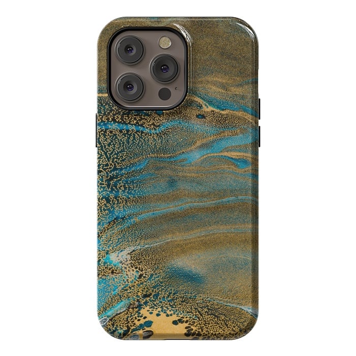 iPhone 14 Pro max StrongFit Aquamarine Waves by ArtsCase