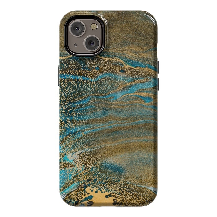 iPhone 14 Plus StrongFit Aquamarine Waves by ArtsCase