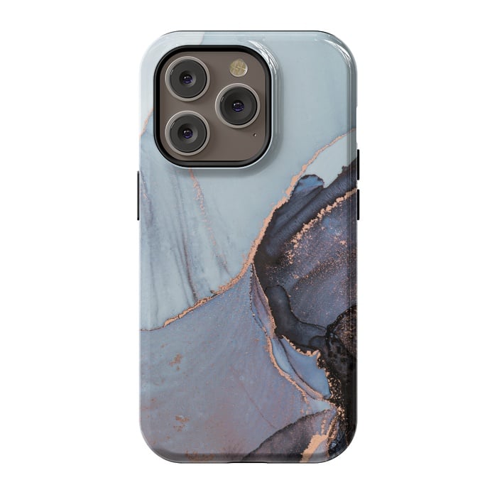 iPhone 14 Pro StrongFit Gray and Gold Paints by ArtsCase