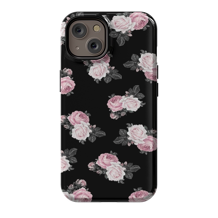 iPhone 14 StrongFit Black n floral by CAS