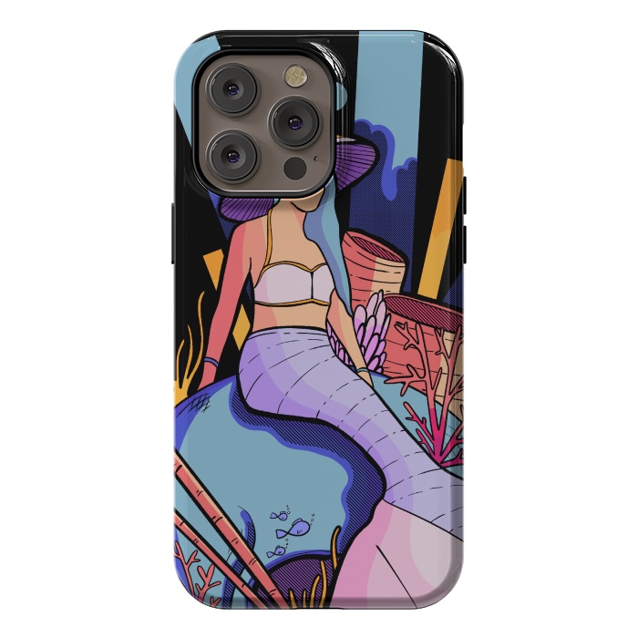 iPhone 14 Pro max StrongFit The skull and the mermaid by Steve Wade (Swade)