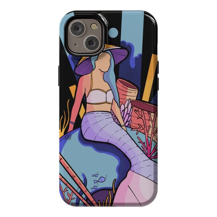 iPhone 14 Plus StrongFit The skull and the mermaid by Steve Wade (Swade)