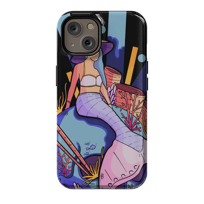 iPhone 14 StrongFit The skull and the mermaid by Steve Wade (Swade)