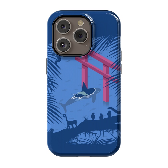iPhone 14 Pro StrongFit Whale under Japanese Torii by Alberto