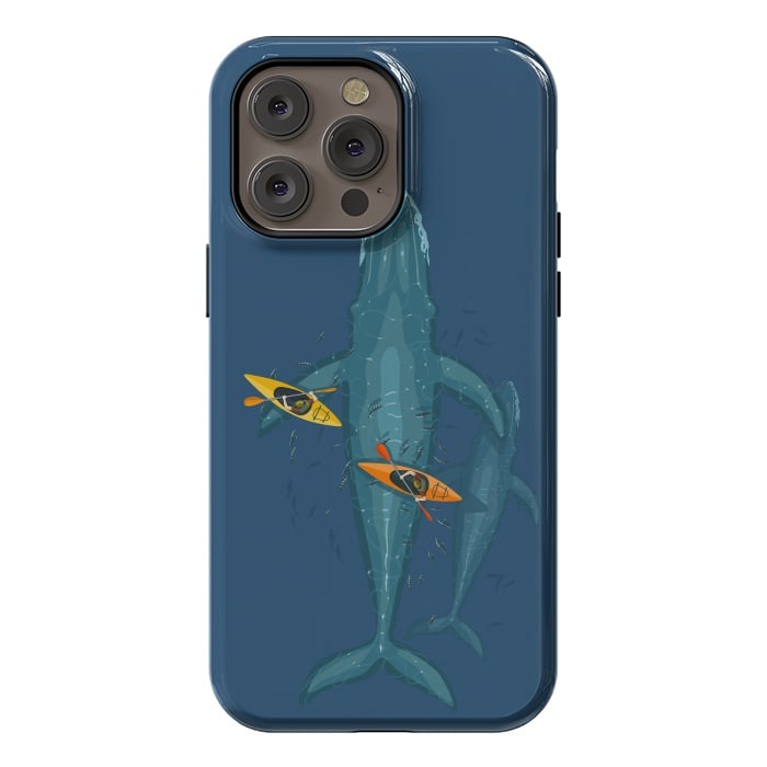 iPhone 14 Pro max StrongFit Canoes on whale family by Alberto