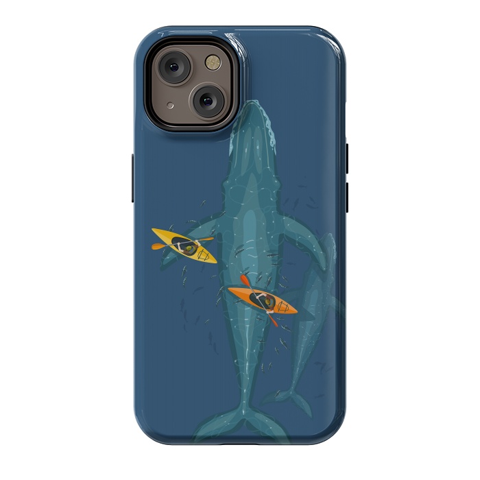 iPhone 14 StrongFit Canoes on whale family by Alberto