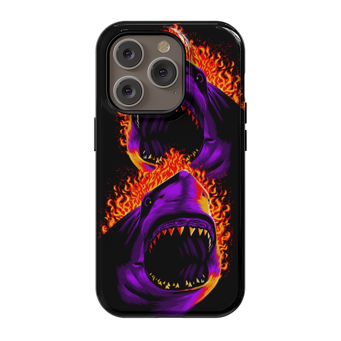 iPhone 14 Pro StrongFit Fire shark by Alberto
