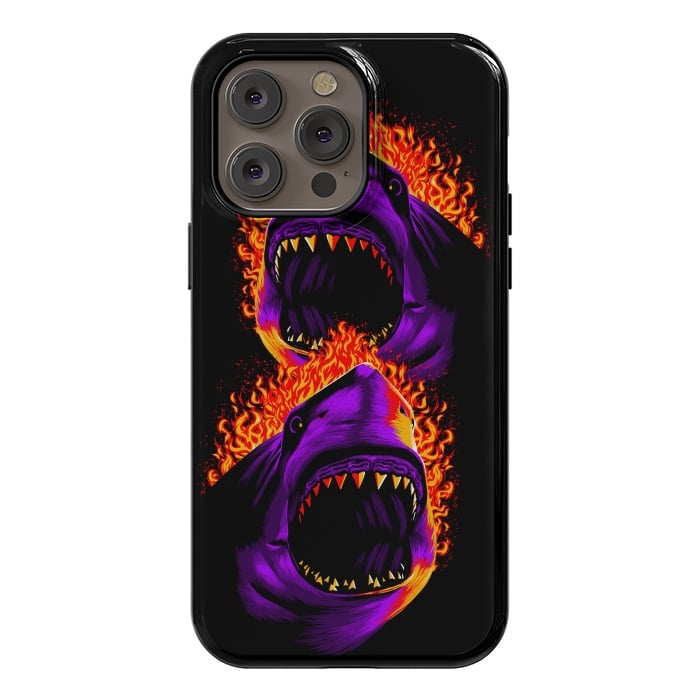 iPhone 14 Pro max StrongFit Fire shark by Alberto