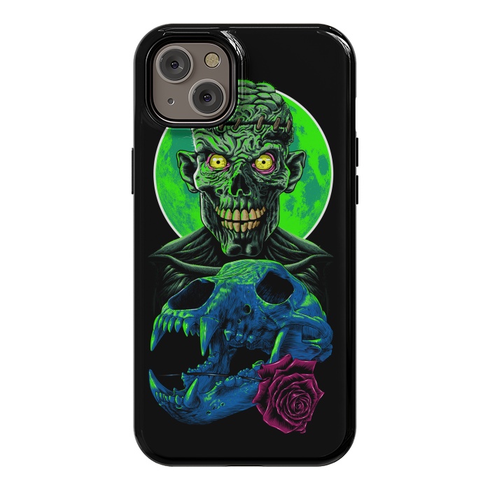 iPhone 14 Plus StrongFit Skull and flower zombie by Alberto