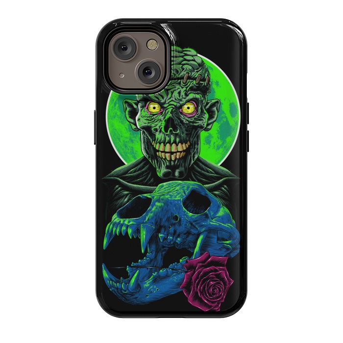 iPhone 14 StrongFit Skull and flower zombie by Alberto