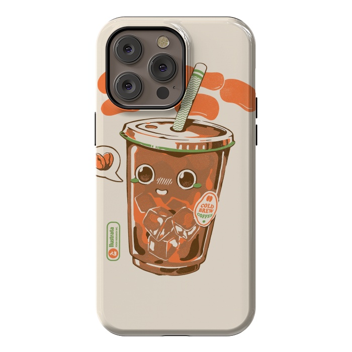 iPhone 14 Pro max StrongFit Cute Cold Brew Coffee  by Ilustrata