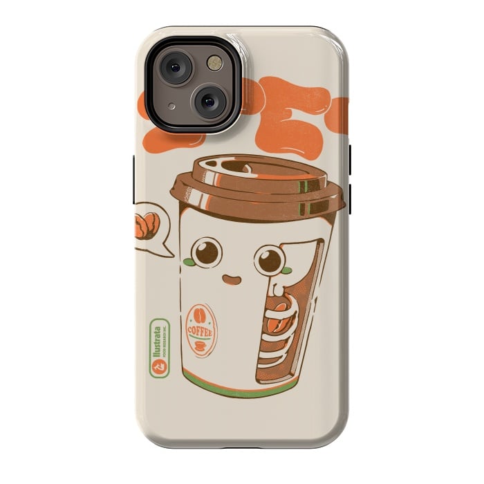iPhone 14 StrongFit Cute Coffee x-Ray by Ilustrata