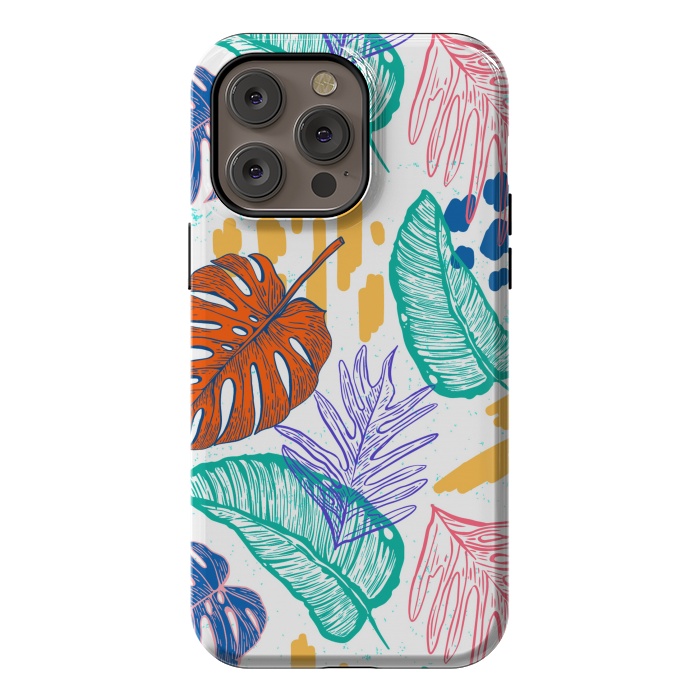 iPhone 14 Pro max StrongFit Monstera Leaves by ArtsCase