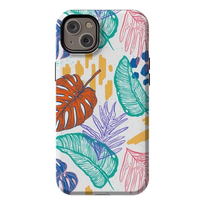 iPhone 14 Plus StrongFit Monstera Leaves by ArtsCase