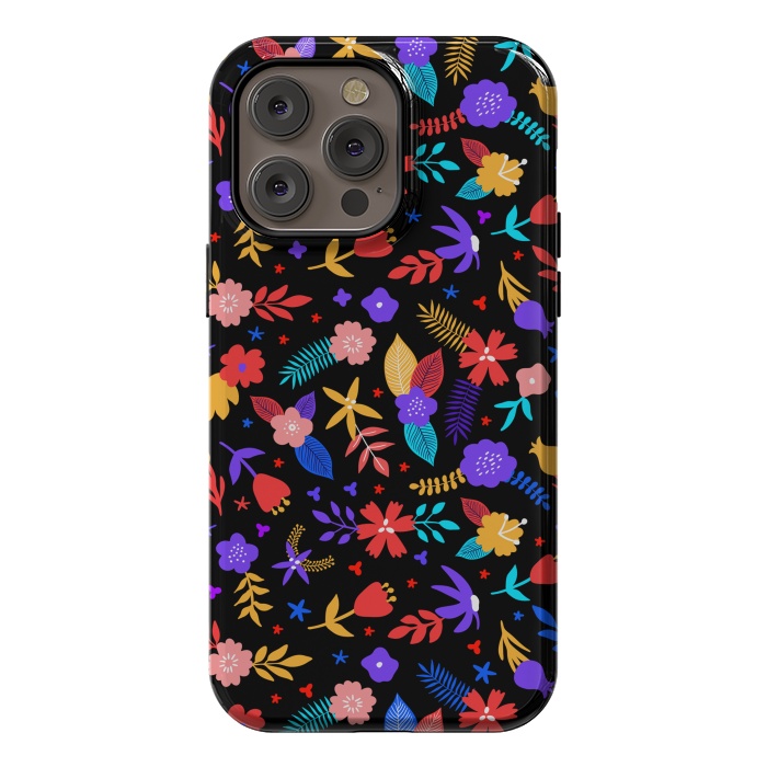 iPhone 14 Pro max StrongFit Multicoulored Floral Design by ArtsCase