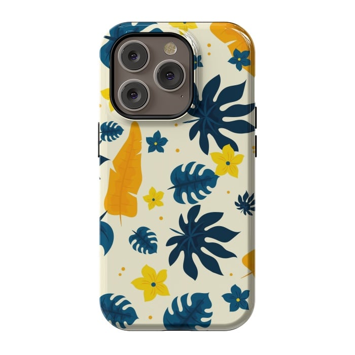iPhone 14 Pro StrongFit Tropical Leaves Floral by ArtsCase