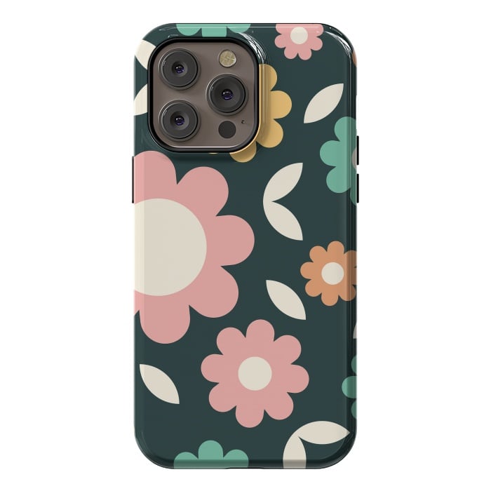 iPhone 14 Pro max StrongFit Rainbow Flowers by ArtPrInk