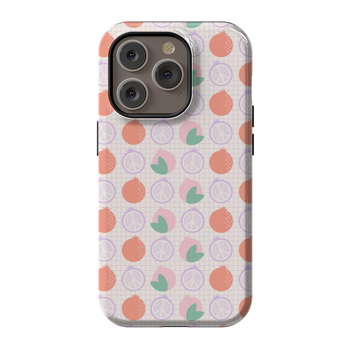 iPhone 14 Pro StrongFit Pastels Peaceful Pomegranate by ArtPrInk