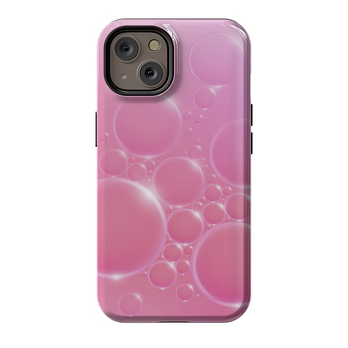 iPhone 14 StrongFit Pink Bubbles by Martina