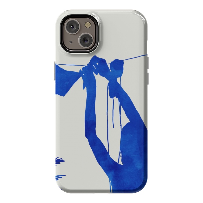 iPhone 14 Plus StrongFit Blue Nude Vacay Matisse by Uma Prabhakar Gokhale