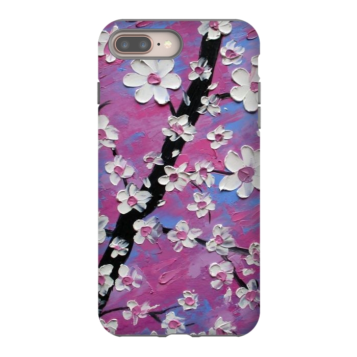 iPhone 7 plus StrongFit Cherry blossoms oil art original by ArtKingdom7
