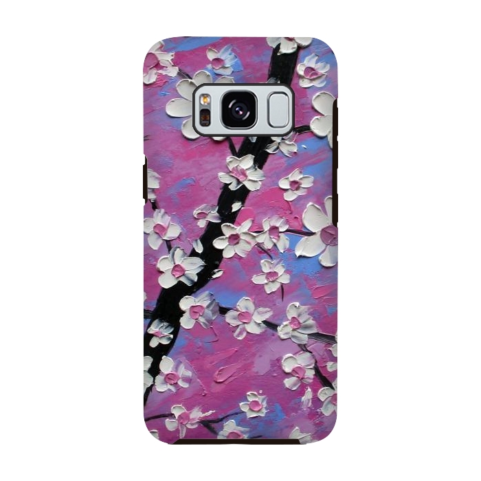 Galaxy S8 StrongFit Cherry blossoms oil art original by ArtKingdom7