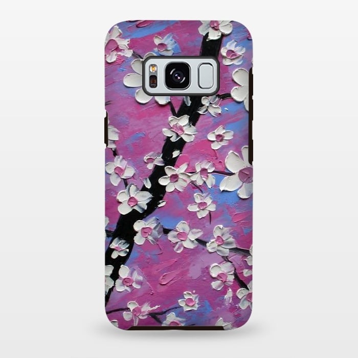 Galaxy S8 plus StrongFit Cherry blossoms oil art original by ArtKingdom7