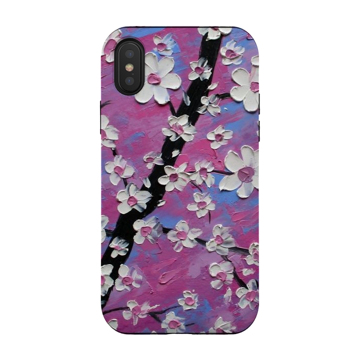 iPhone Xs / X StrongFit Cherry blossoms oil art original by ArtKingdom7