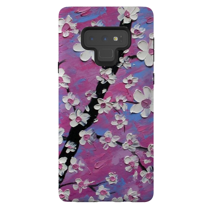 Galaxy Note 9 StrongFit Cherry blossoms oil art original by ArtKingdom7