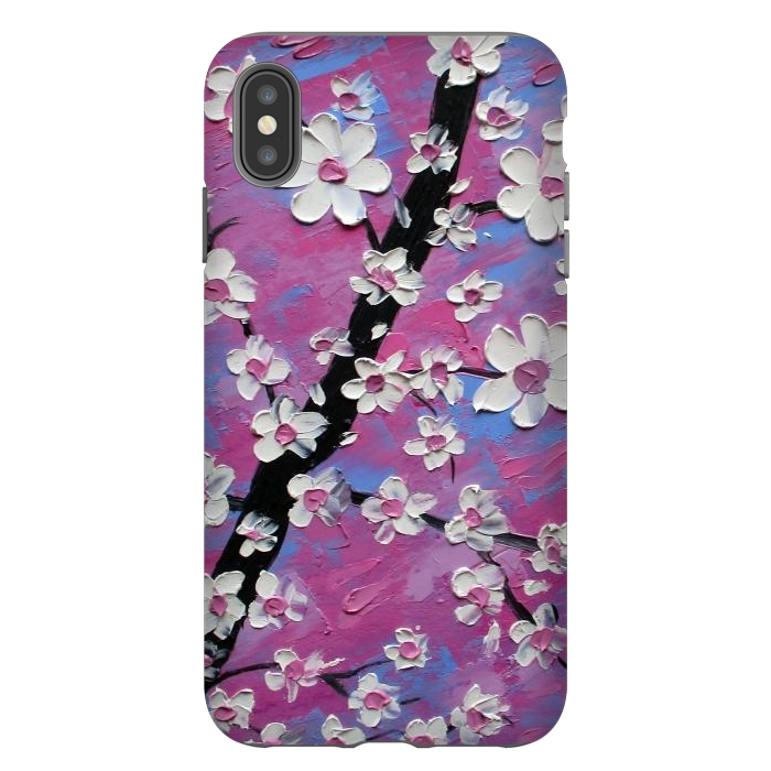 iPhone Xs Max StrongFit Cherry blossoms oil art original by ArtKingdom7