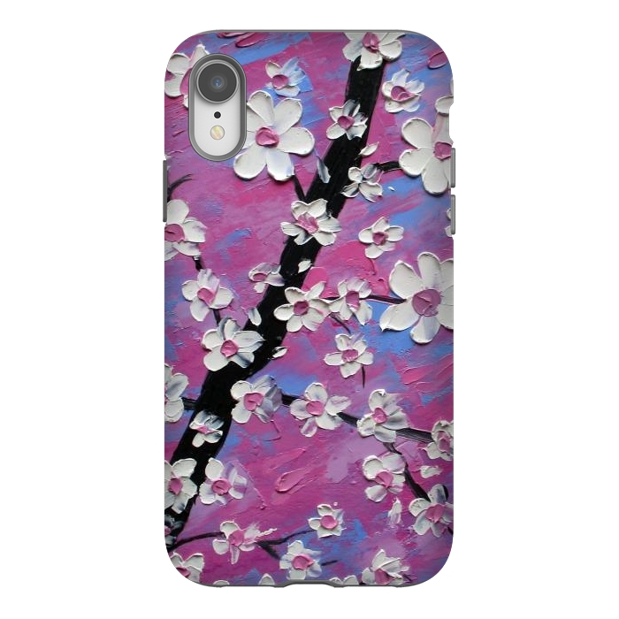 iPhone Xr StrongFit Cherry blossoms oil art original by ArtKingdom7