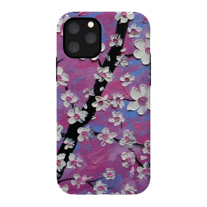 iPhone 11 Pro StrongFit Cherry blossoms oil art original by ArtKingdom7