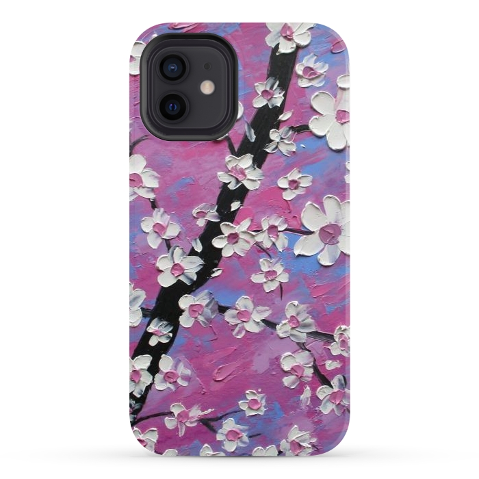 iPhone 12 StrongFit Cherry blossoms oil art original by ArtKingdom7
