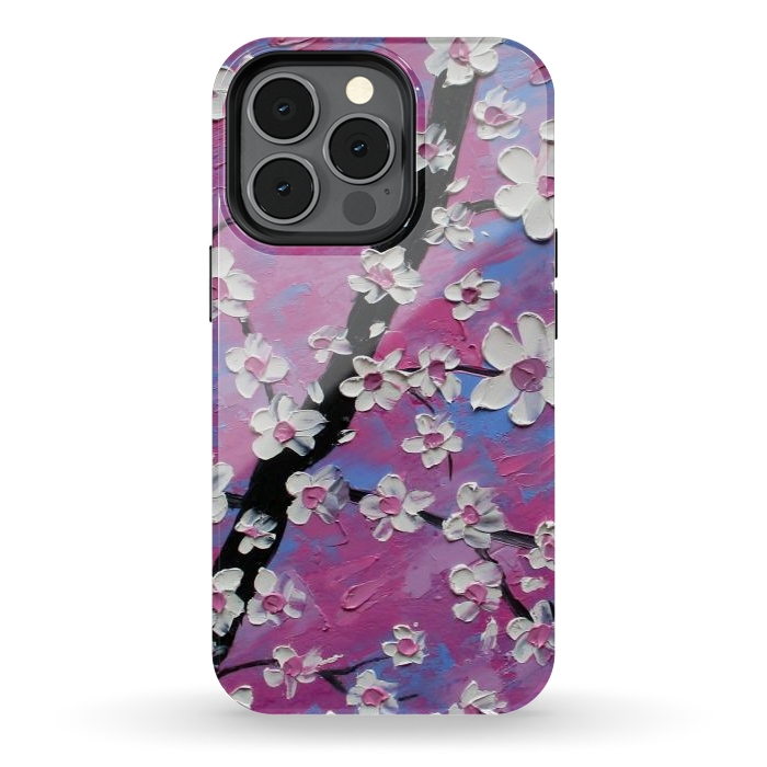iPhone 13 pro StrongFit Cherry blossoms oil art original by ArtKingdom7