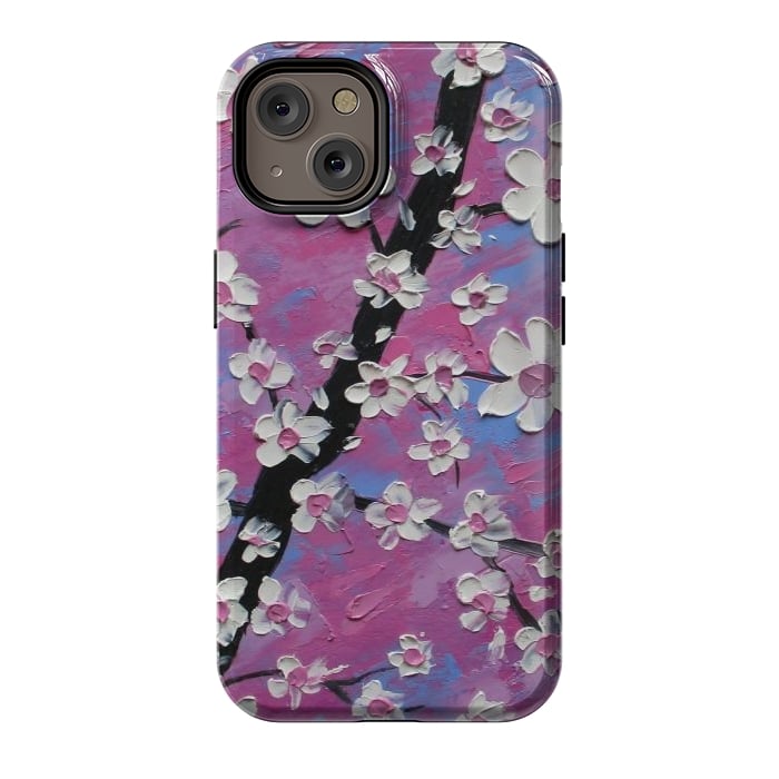 iPhone 14 StrongFit Cherry blossoms oil art original by ArtKingdom7