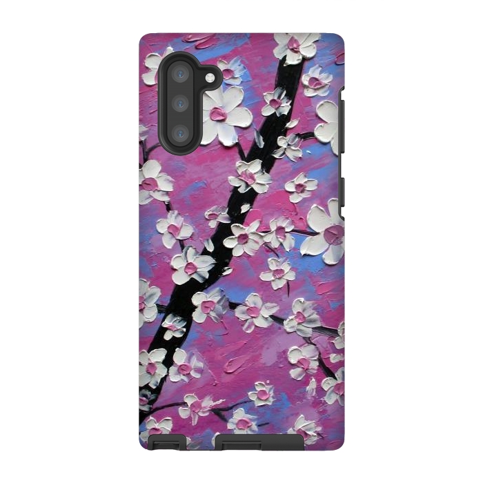 Galaxy Note 10 StrongFit Cherry blossoms oil art original by ArtKingdom7