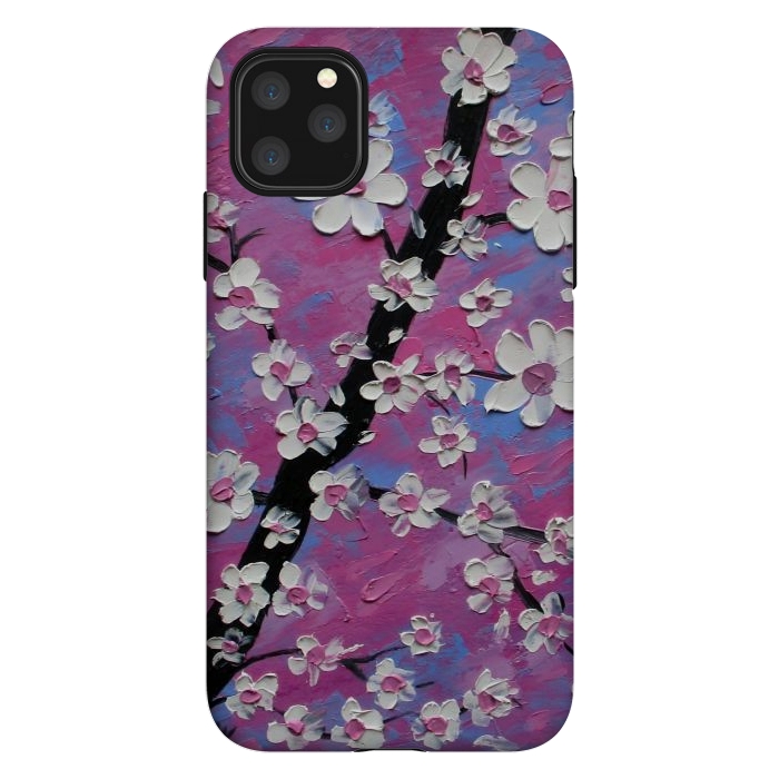 iPhone 11 Pro Max StrongFit Cherry blossoms oil art original by ArtKingdom7