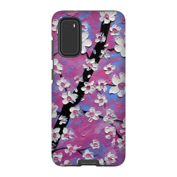 Galaxy S20 StrongFit Cherry blossoms oil art original by ArtKingdom7