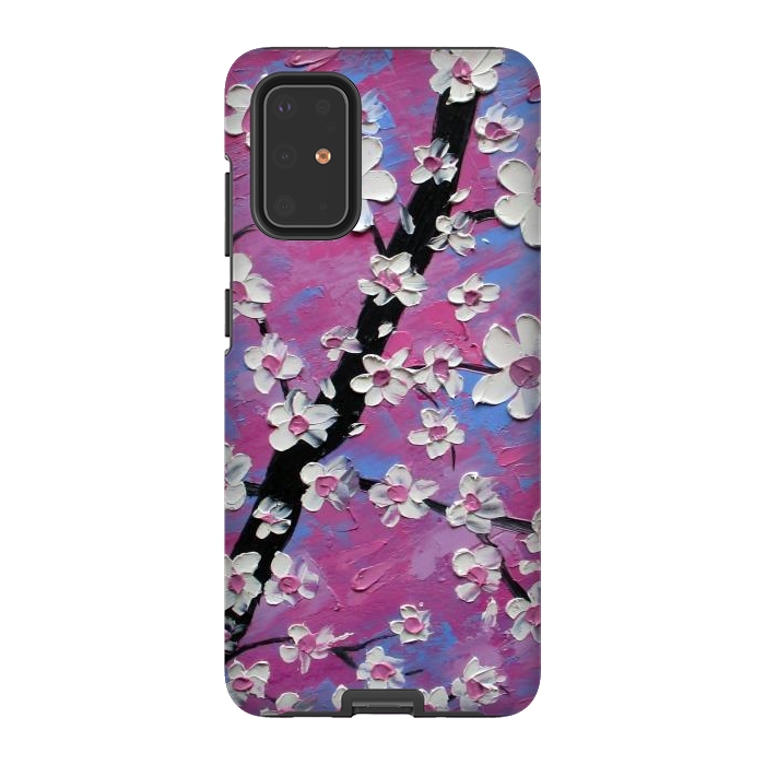 Galaxy S20 Plus StrongFit Cherry blossoms oil art original by ArtKingdom7