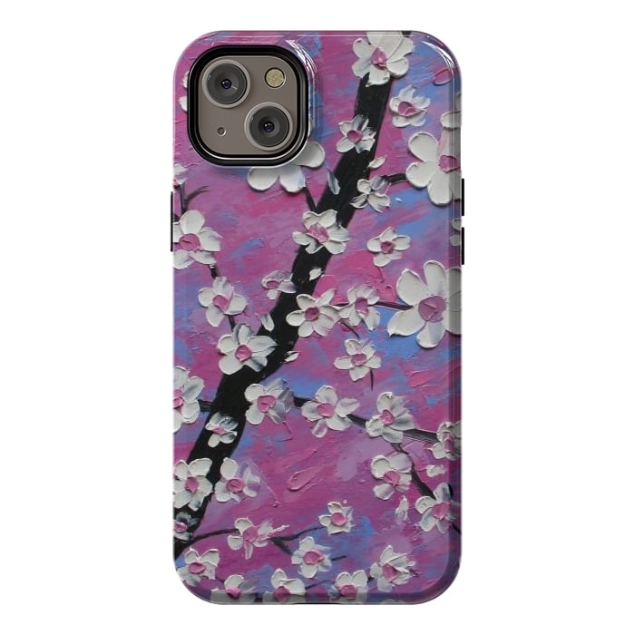 iPhone 14 Plus StrongFit Cherry blossoms oil art original by ArtKingdom7