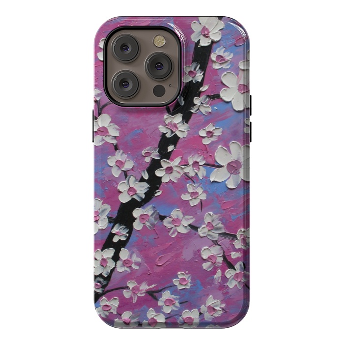 iPhone 14 Pro max StrongFit Cherry blossoms oil art original by ArtKingdom7
