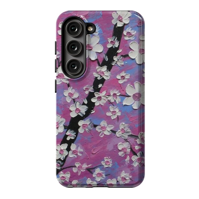 Galaxy S23 StrongFit Cherry blossoms oil art original by ArtKingdom7