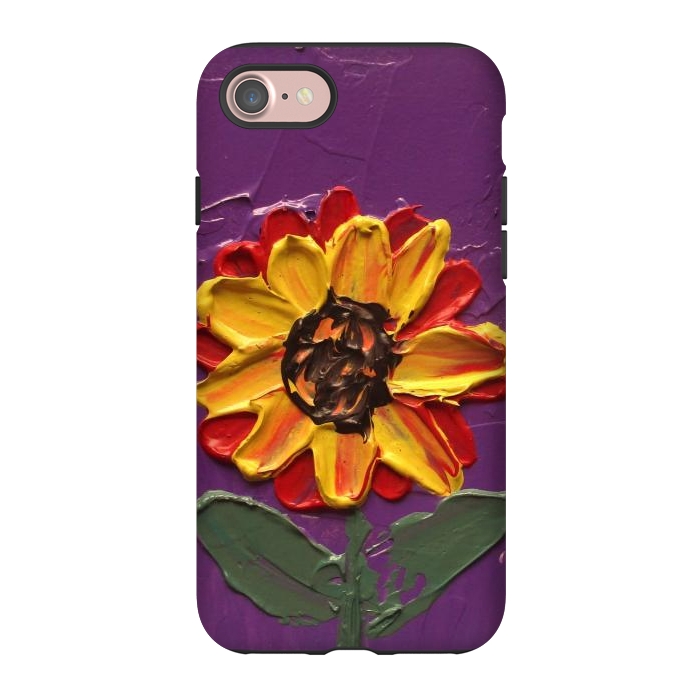 iPhone 7 StrongFit Sunflower acrylic painting by ArtKingdom7