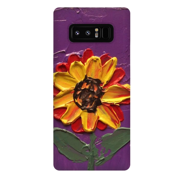 Galaxy Note 8 StrongFit Sunflower acrylic painting by ArtKingdom7