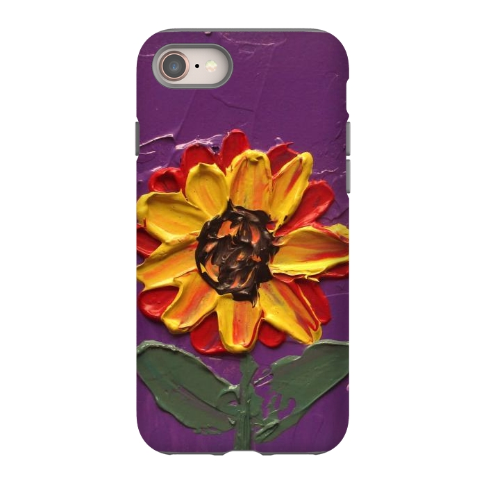 iPhone 8 StrongFit Sunflower acrylic painting by ArtKingdom7
