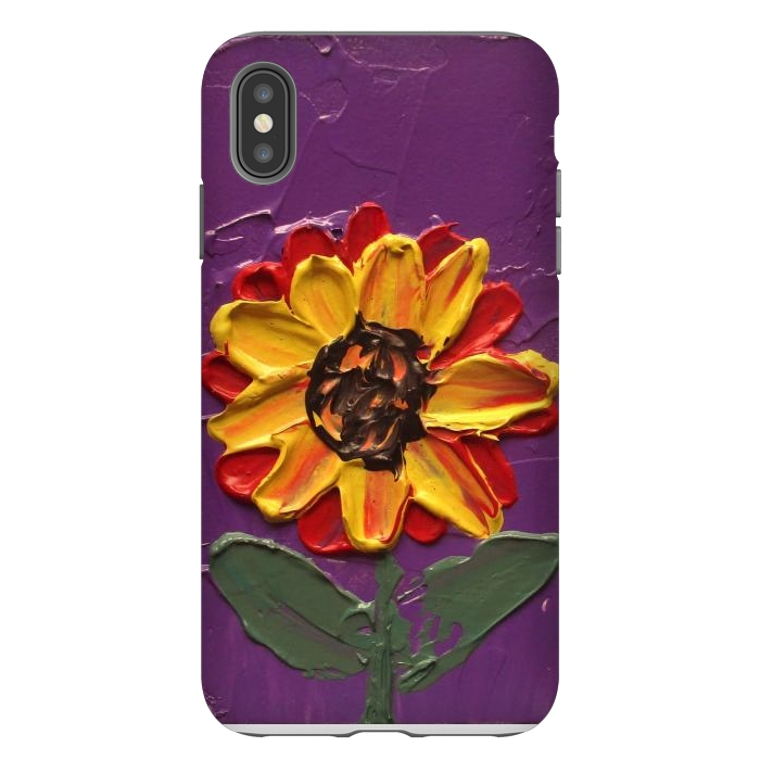 iPhone Xs Max StrongFit Sunflower acrylic painting by ArtKingdom7